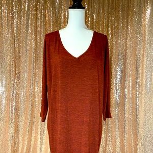 Old Navy Long sleeve knit dress, Large, burgundy